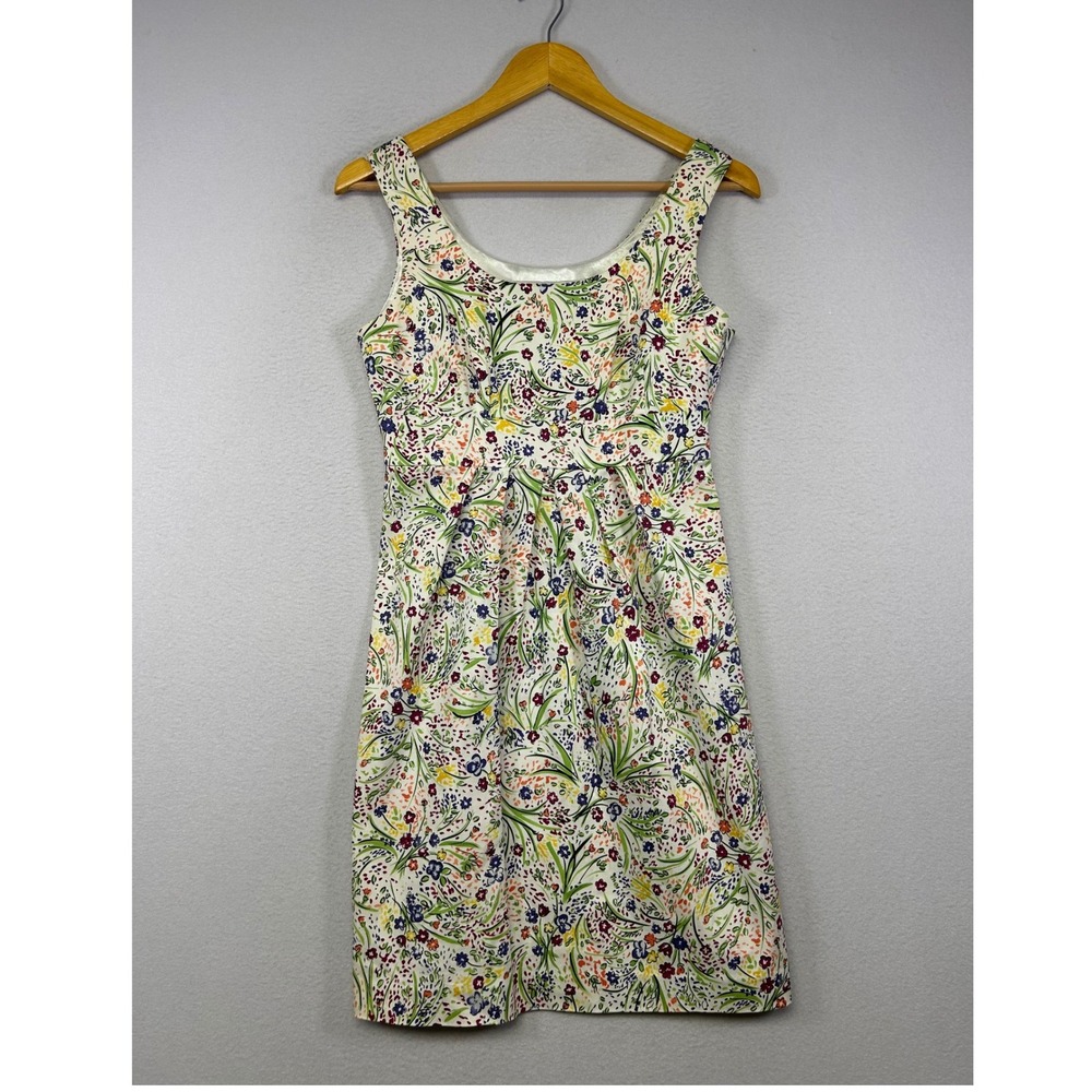 Cottagecore Petite Sophisticate Women 2P White Floral Sleeveless Sheath Dress